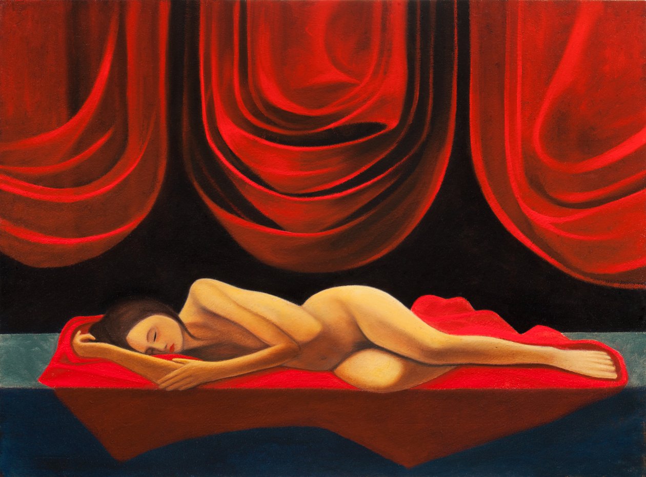 Trzy wspomnienia, 2016 (olej na płycie drewnianej) autorstwa Paolo Perfranceschi