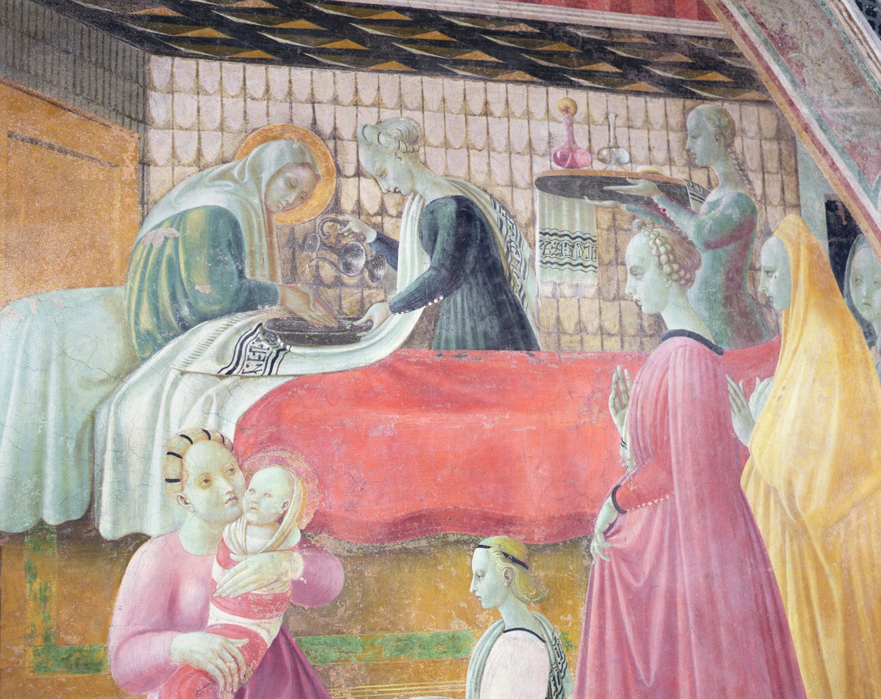 Narodziny NMP, z kaplicy Wniebowzięcia NMP, 1440 autorstwa Paolo Uccello