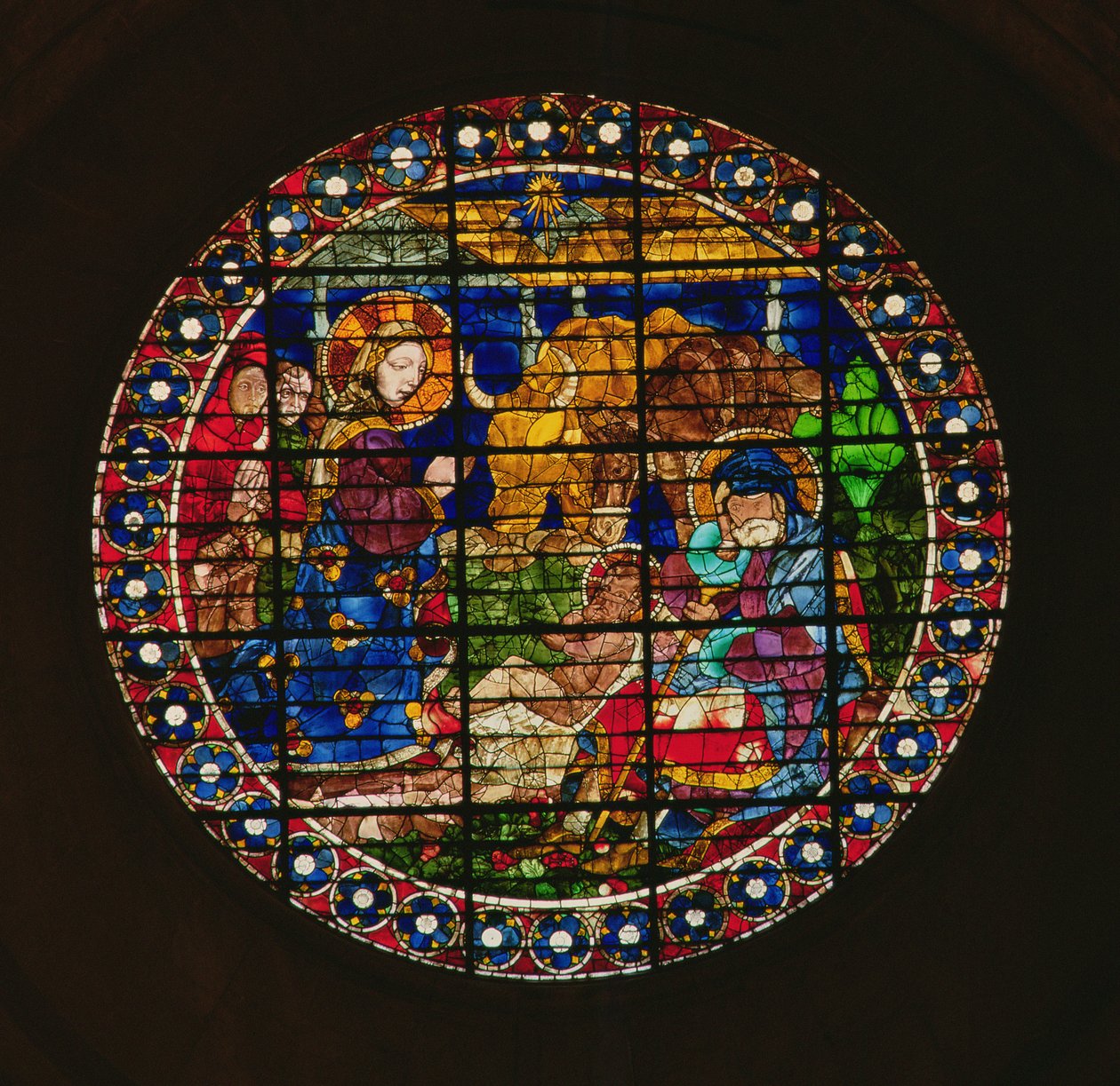 Oculus przedstawiający Narodzenia, 1443 autorstwa Paolo Uccello