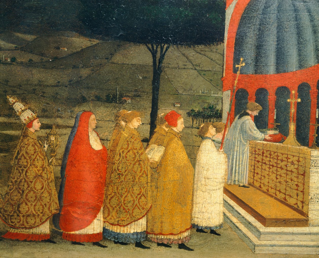 Predella Cudu Zbezczeszczonej Hostii – Paolo Uccello (1397-1475), fragment autorstwa Paolo Uccello