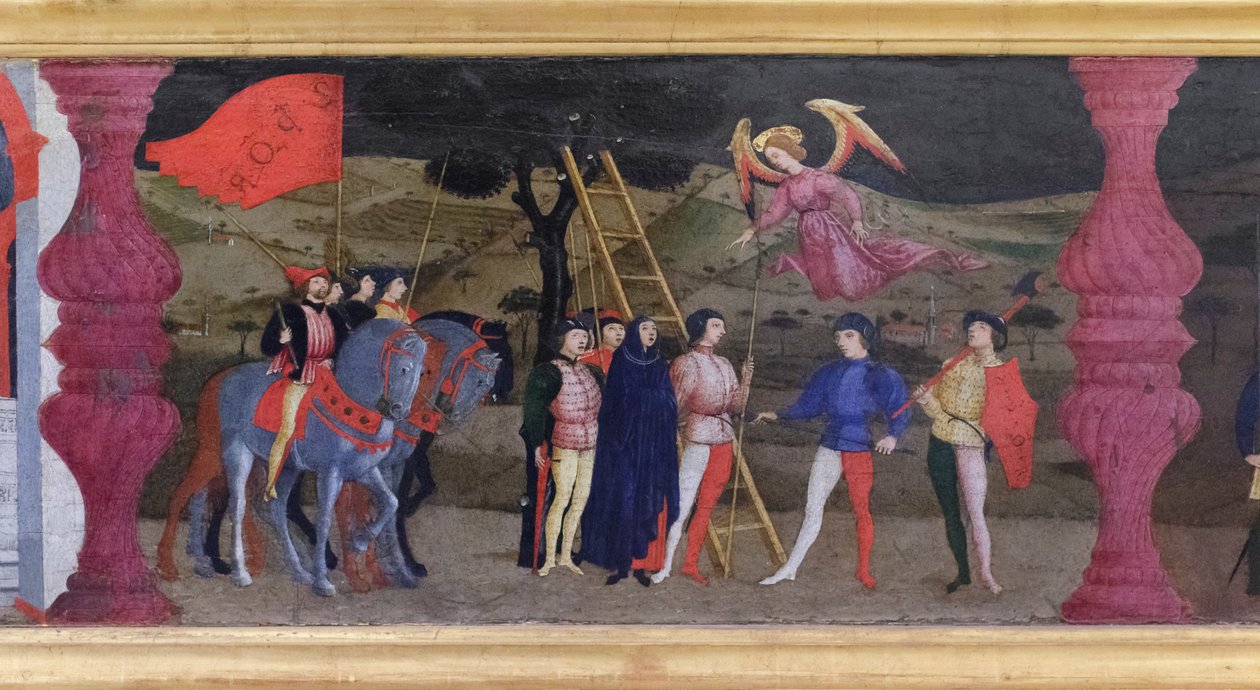 Predella profanacji hostii, szczegóły autorstwa Paolo Uccello