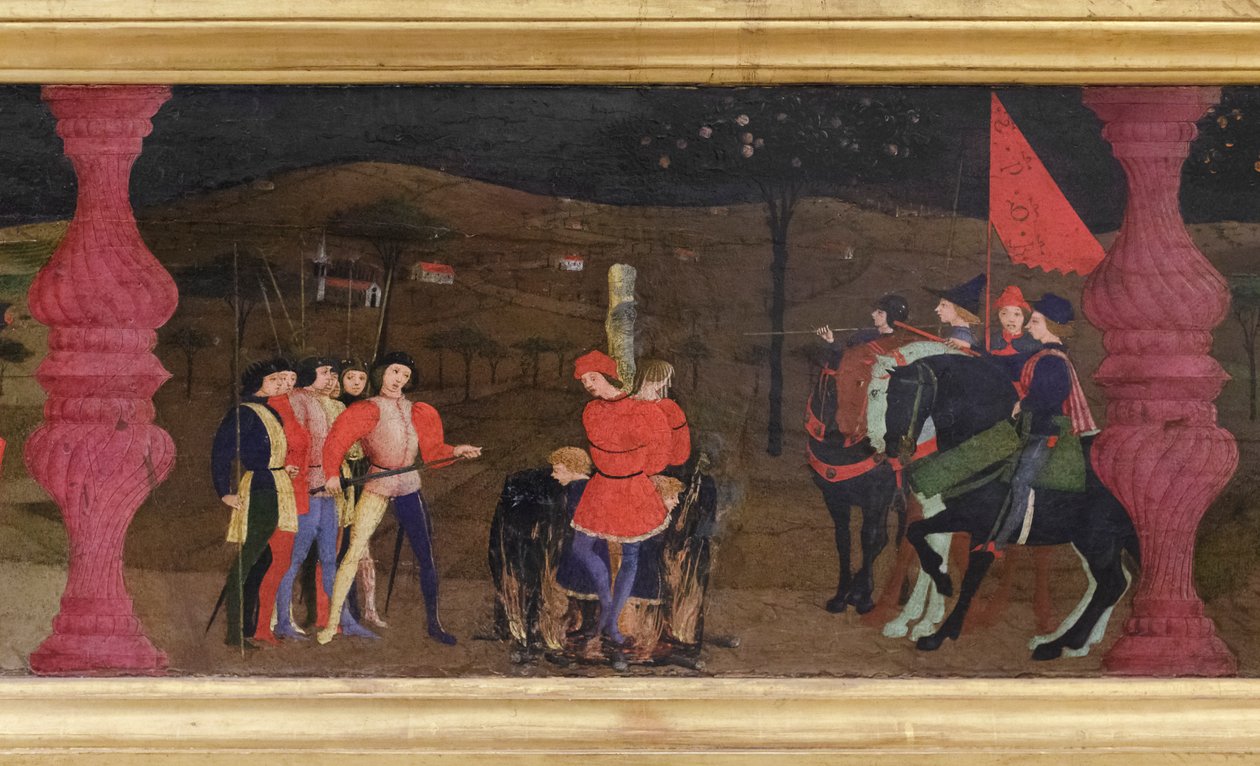 Predella profanacji hostii, szczegóły autorstwa Paolo Uccello