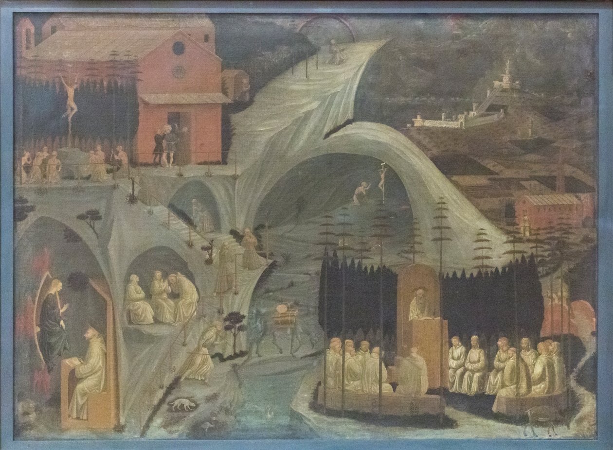 Sceny z życia monastycznego (Tebaide) autorstwa Paolo Uccello