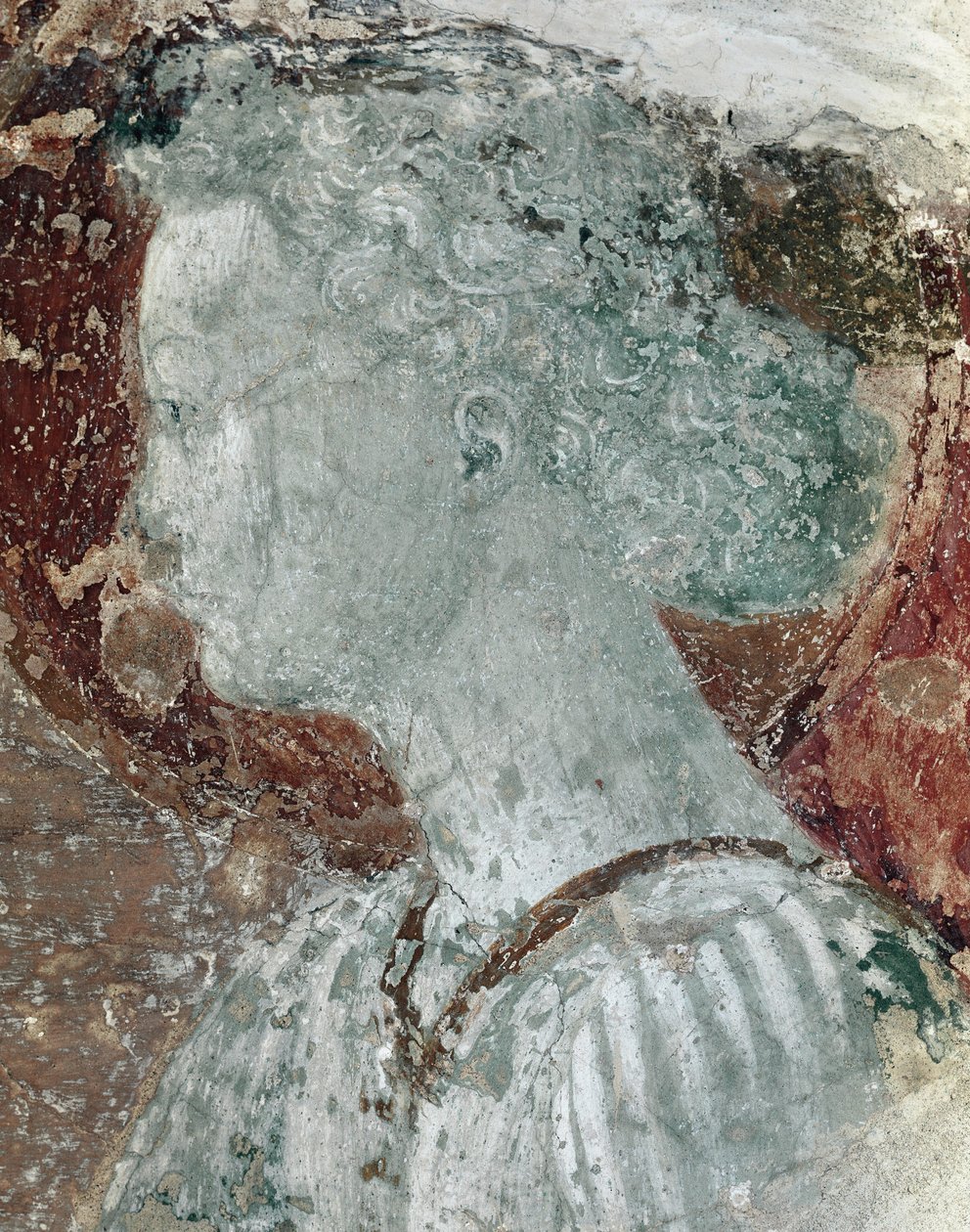 Sceny z życia monastycznego: głowa anioła Detal (Fresco autorstwa Paolo Uccello