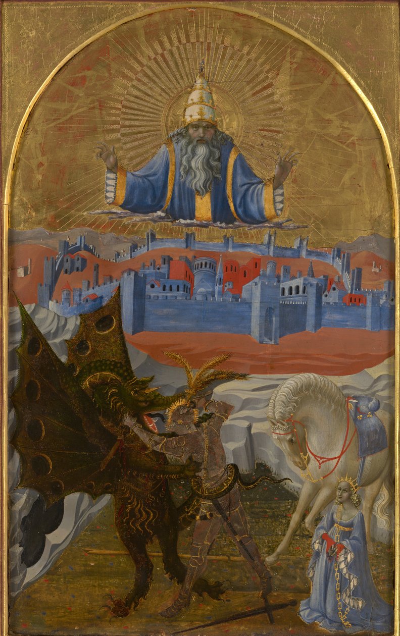St. Georg tötet den Drachen autorstwa Paolo Uccello