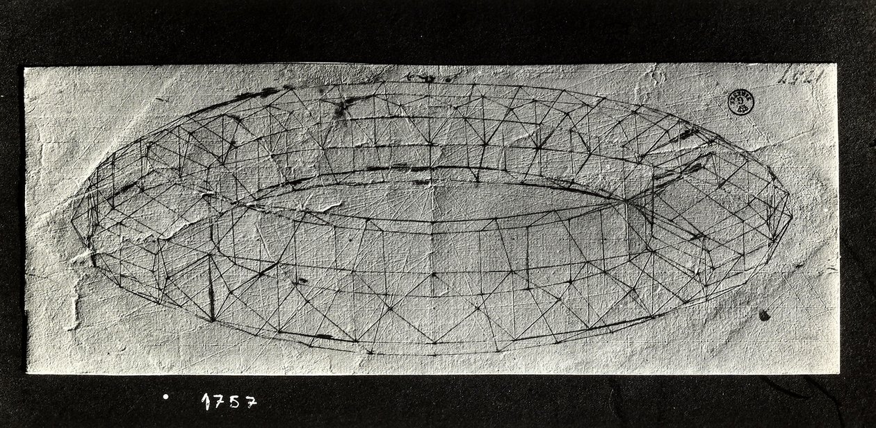 Studium "mazzocchio" (wyściełana rolowana podstawa kaptura) (pióro i atrament na papierze) autorstwa Paolo Uccello