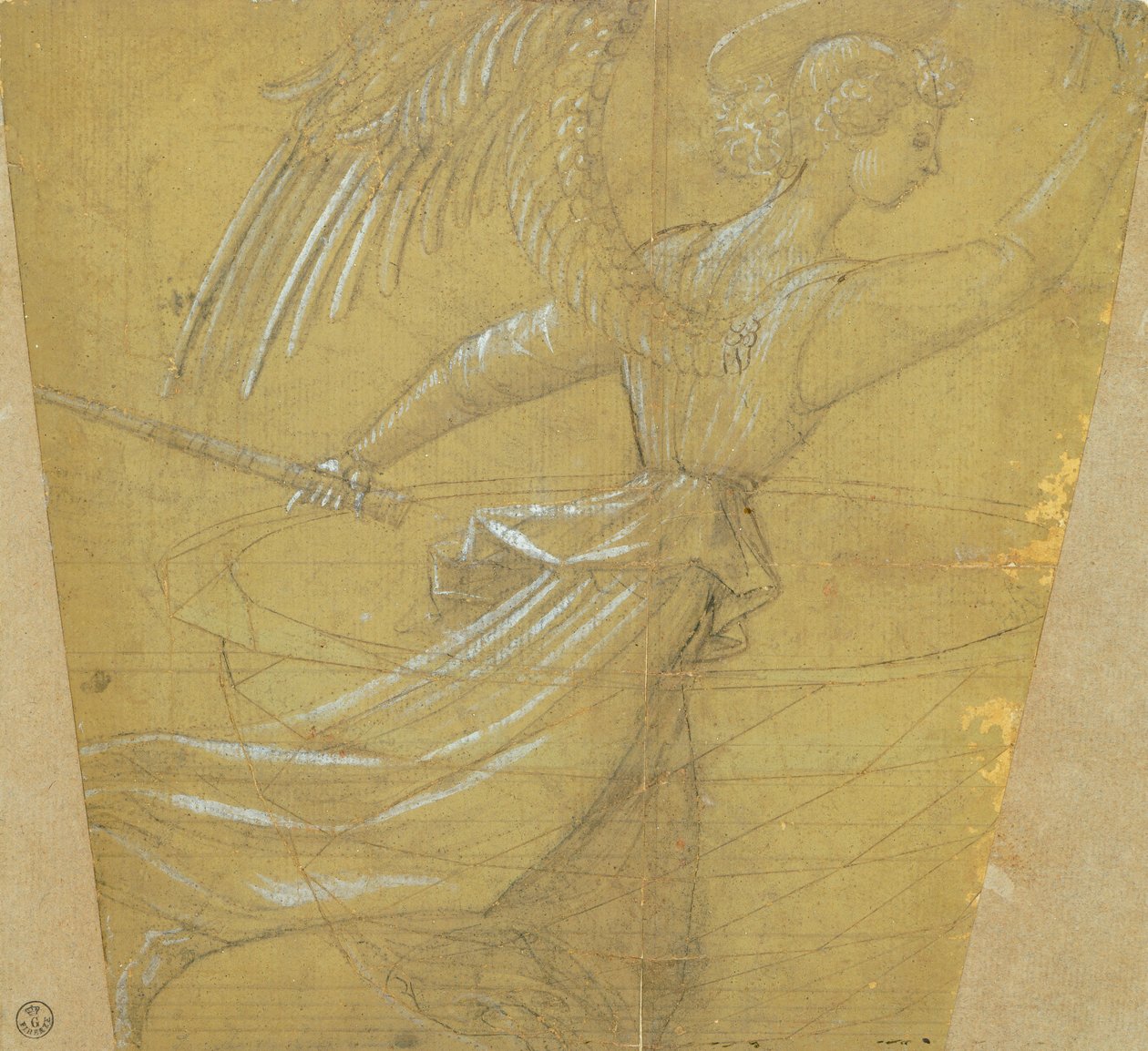 Studium kielicha z aniołem autorstwa Paolo Uccello