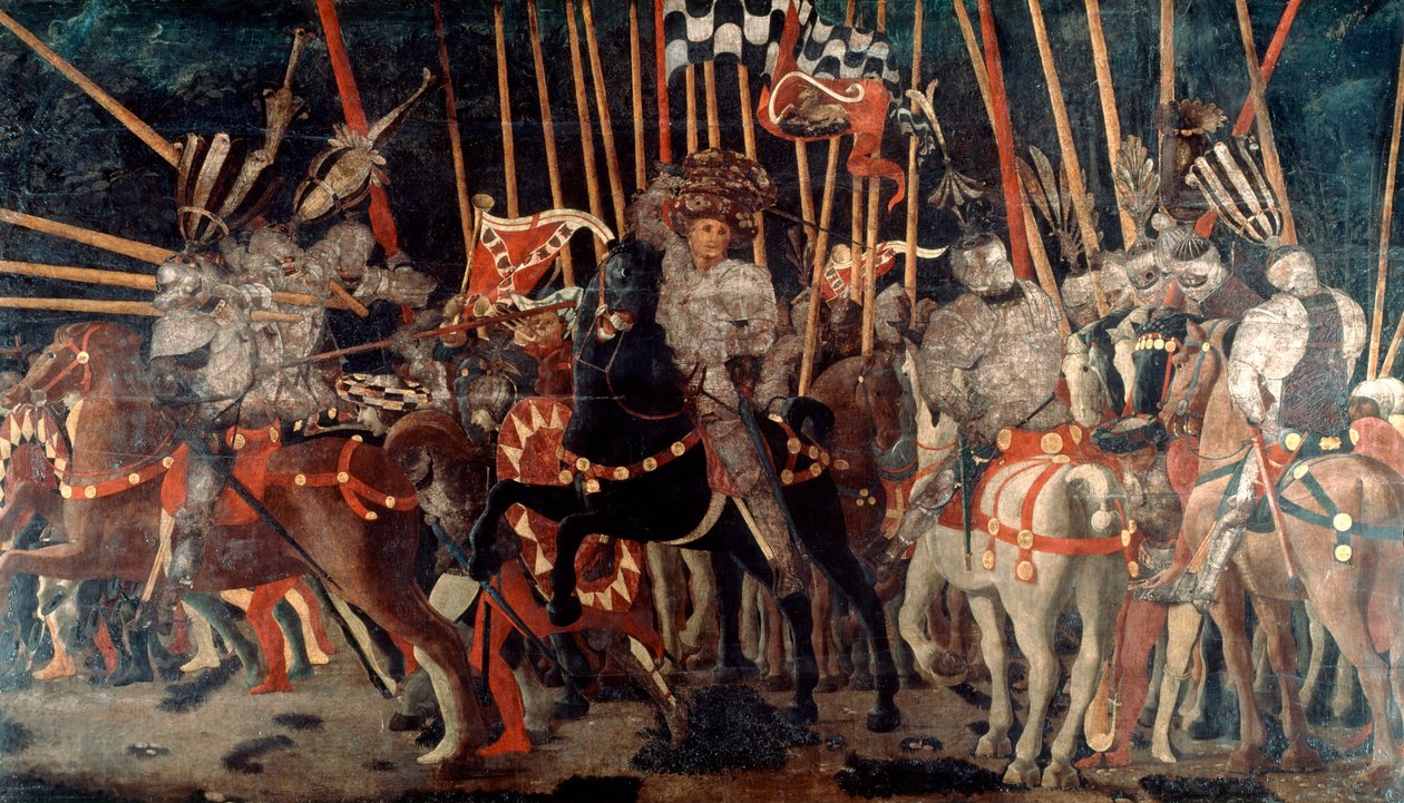 Bitwa pod San Romano, 1432 c1435-1440 autorstwa Paolo Uccello