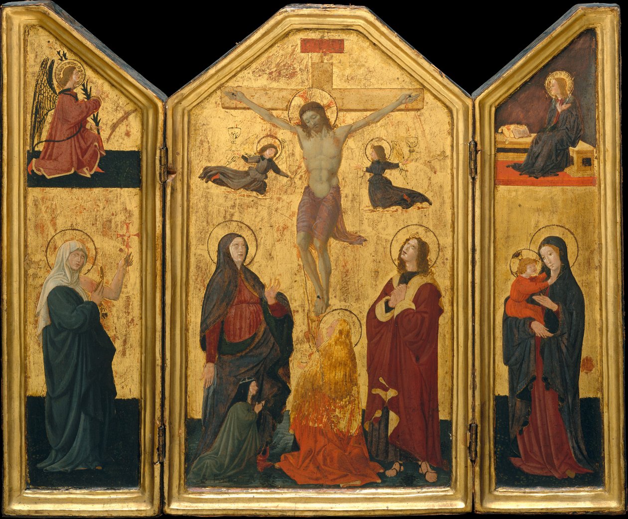 Ukrzyżowanie, prawdopodobnie połowa lat pięćdziesiątych XIV wieku. autorstwa Paolo Uccello