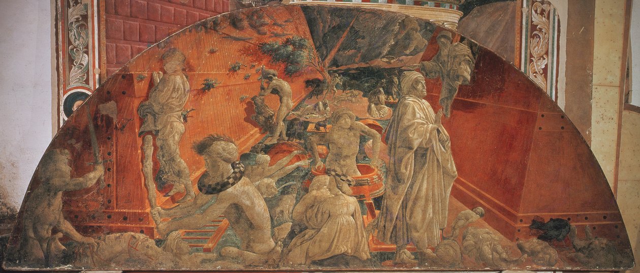 Potop i osiadanie wód, 1447-48 (fresk przeniesiony na płótno) (zob. też 123194 i 123195) autorstwa Paolo Uccello