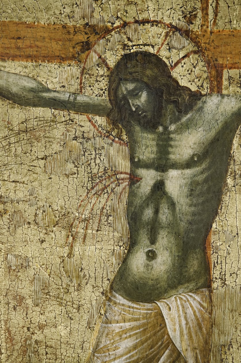 Chrystus, fragment z 1630100 Poliptyk Ukrzyżowania ze świętymi autorstwa Paolo Veneziano