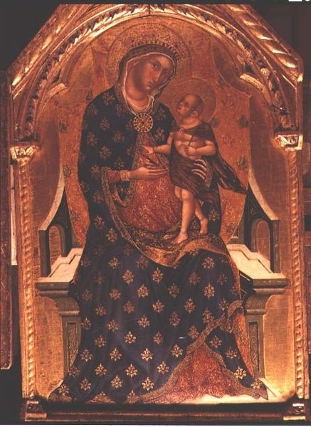 Madonna z Dzieciątkiem na tronie autorstwa Paolo Veneziano