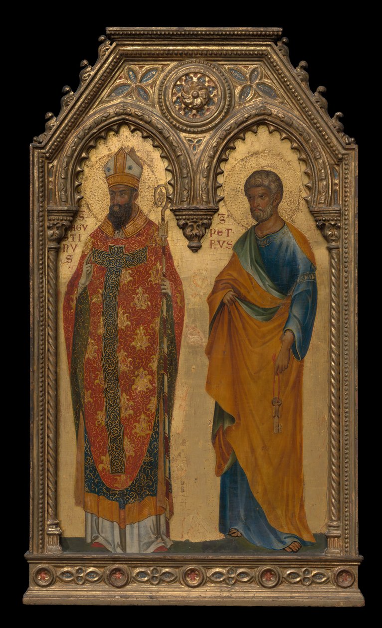 Święci Augustyn i Piotr, ok. 1350 autorstwa Paolo Veneziano