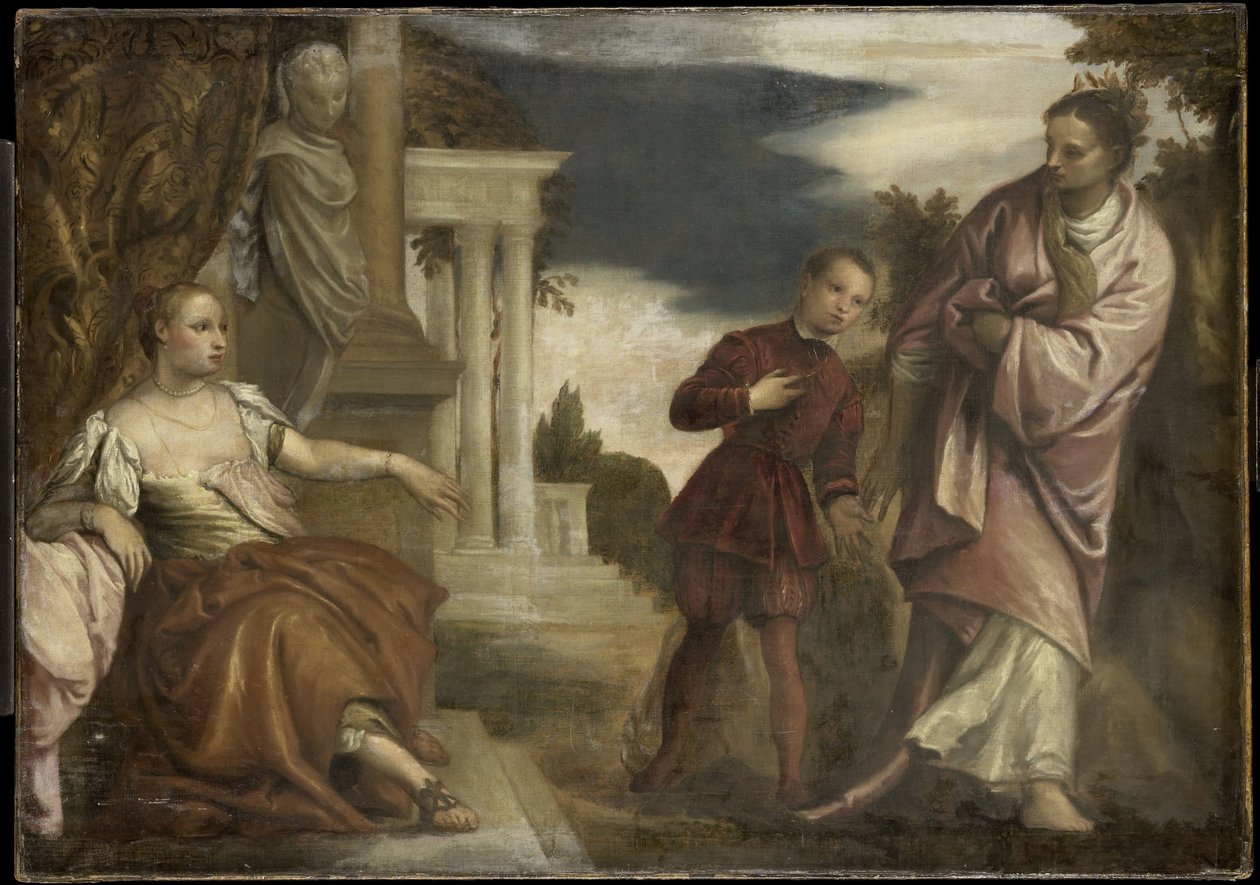 Wybór między cnotą a pasją autorstwa Paolo Veronese (follower of)
