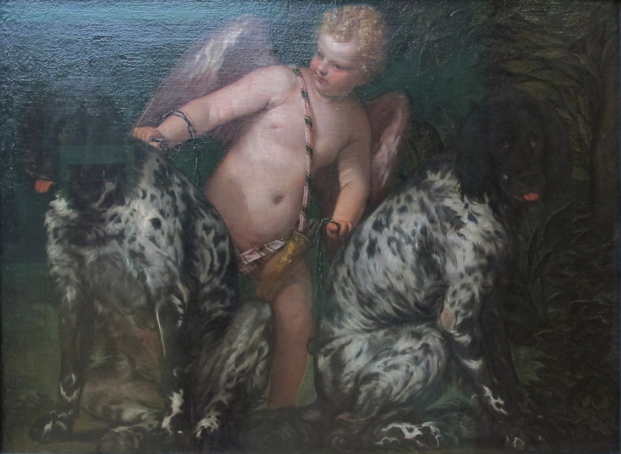Kupidyn z dwoma psami autorstwa Paolo Veronese