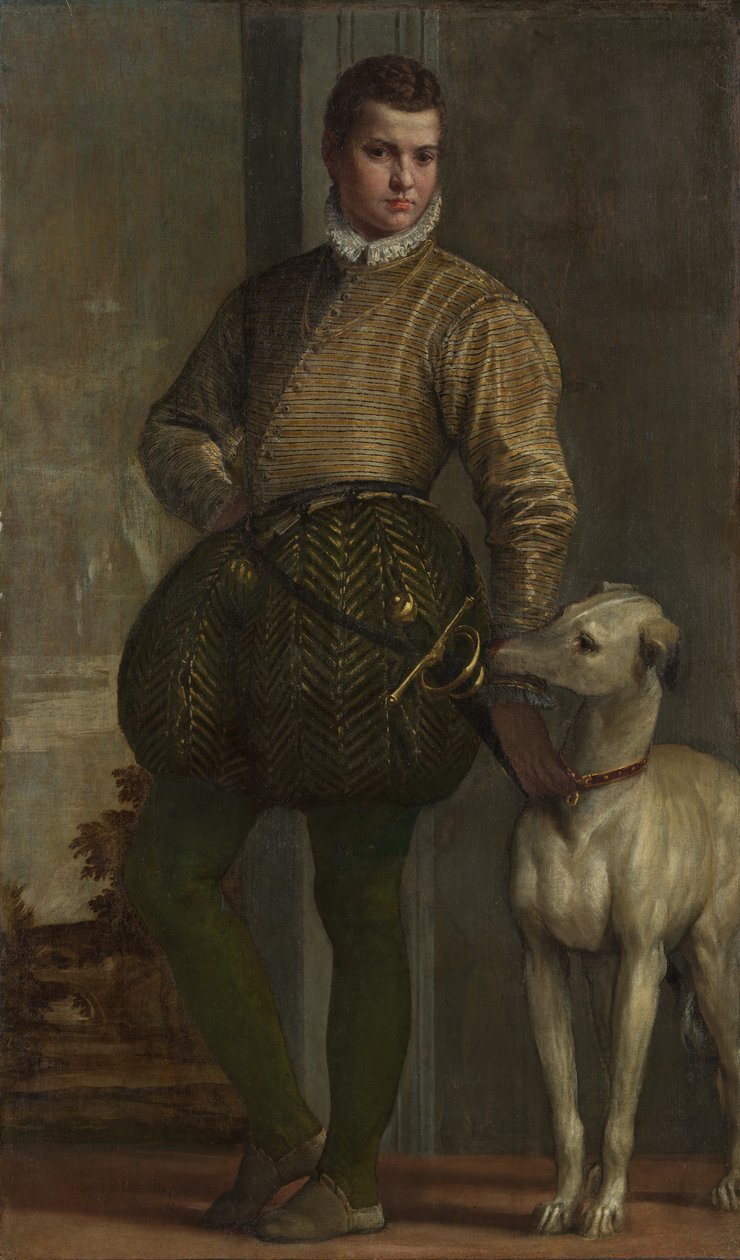 Chłopiec z chartem, prawdopodobnie 1570. autorstwa Paolo Veronese