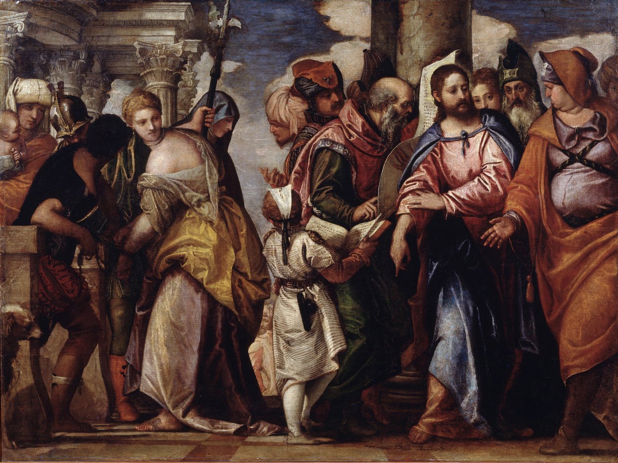 Chrystus i niewiasta przyłapana na cudzołóstwie autorstwa Paolo Veronese