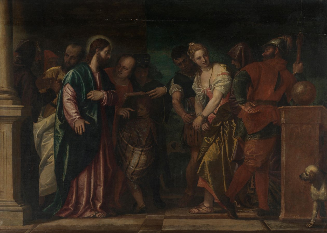 Chrystus i kobieta przyłapana na cudzołóstwie autorstwa Paolo Veronese
