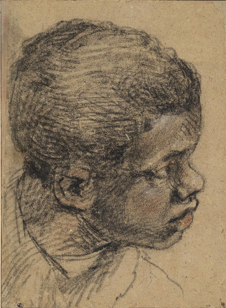 Głowa czarnego chłopca, XVI wiek. autorstwa Paolo Veronese