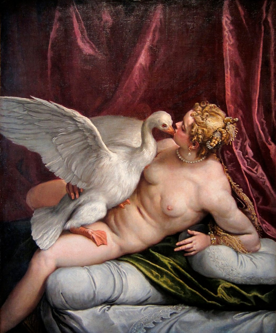 Leda i łabędź, 1585 autorstwa Paolo Veronese