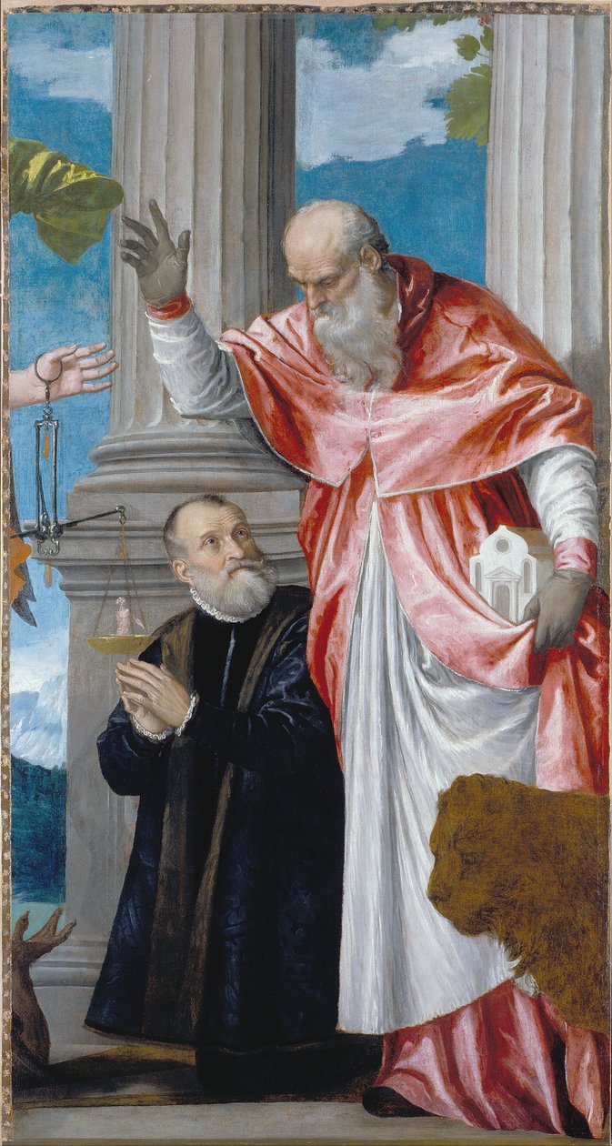 Święty Hieronim i fundator autorstwa Paolo Veronese