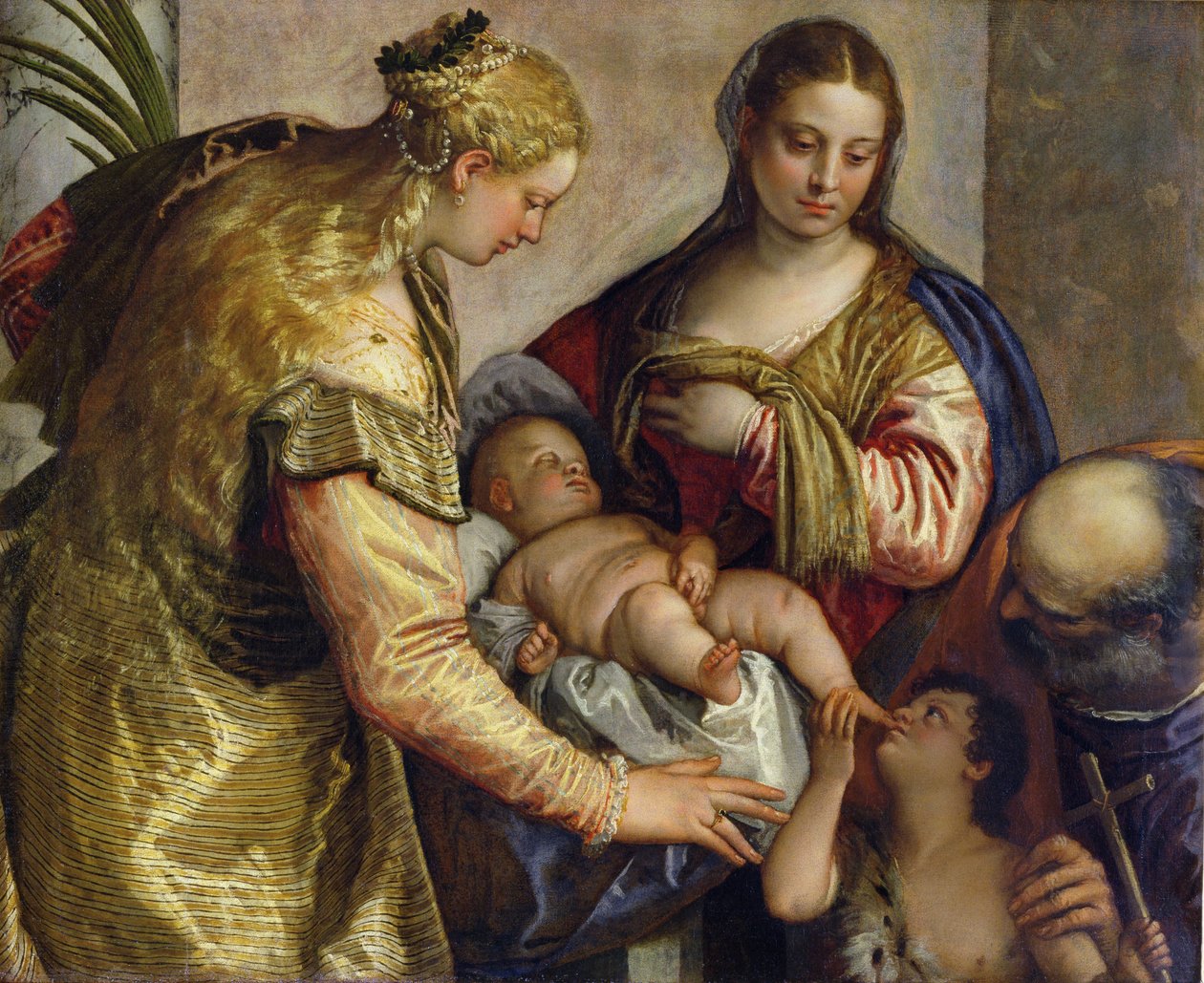 Święta Rodzina ze św. Barbarą, ok. 1550 r. autorstwa Paolo Veronese