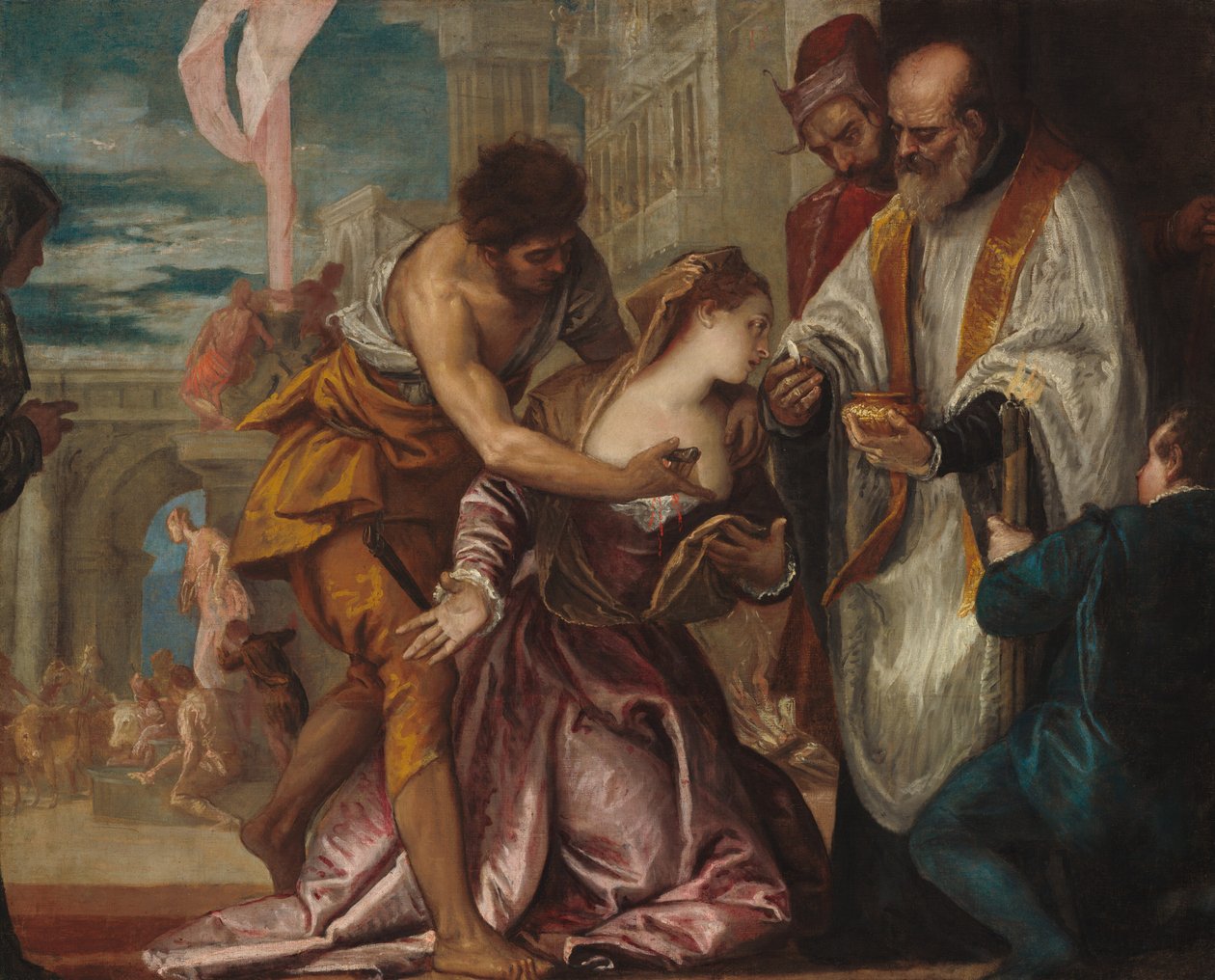 Męczeństwo i ostatnia komunia św. 15851586. autorstwa Paolo Veronese
