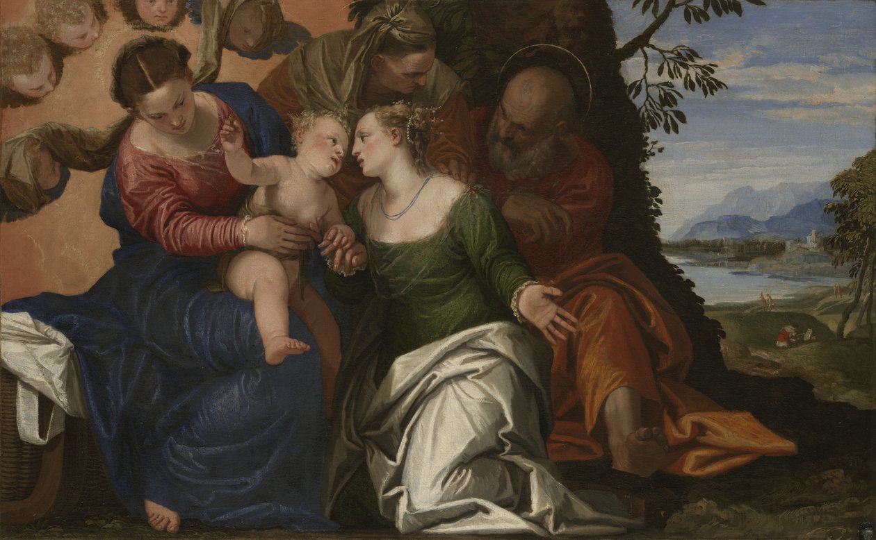 Mistyczne małżeństwo św Katarzyny Aleksandryjskiej, c.1547-50 autorstwa Paolo Veronese