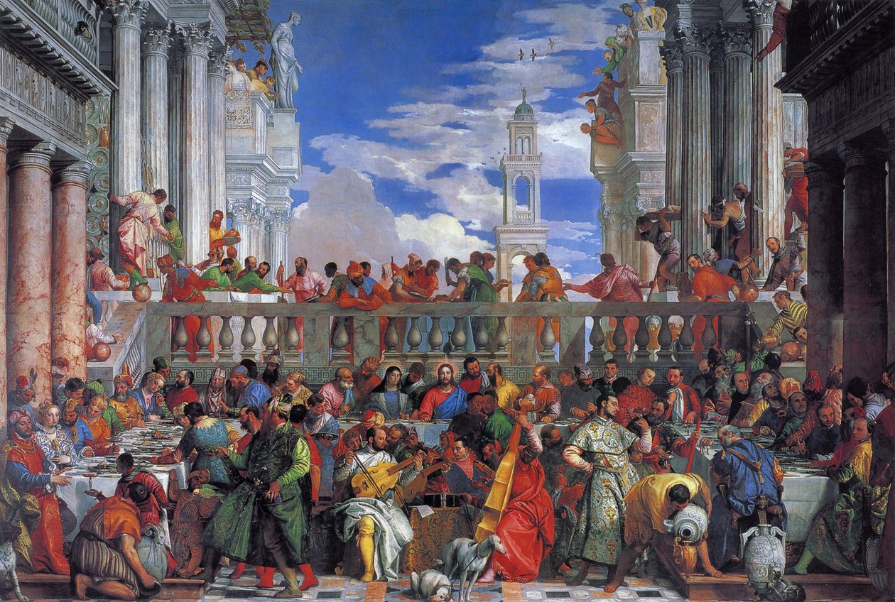 Uczta weselna w Kanie, 1563 autorstwa Paolo Veronese