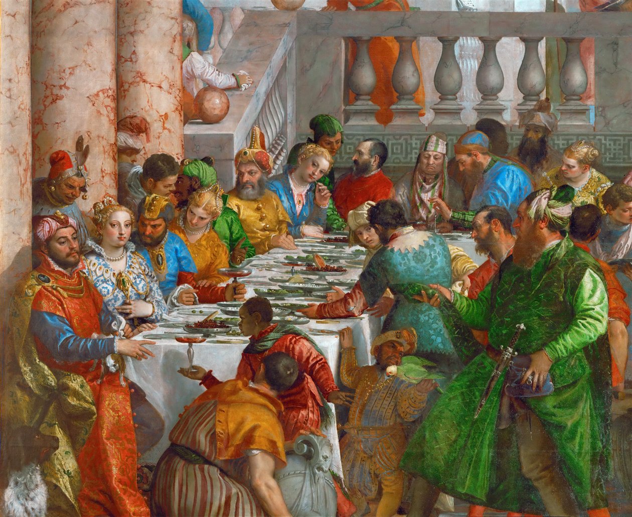 Uczta weselna w Cana Detail autorstwa Paolo Veronese