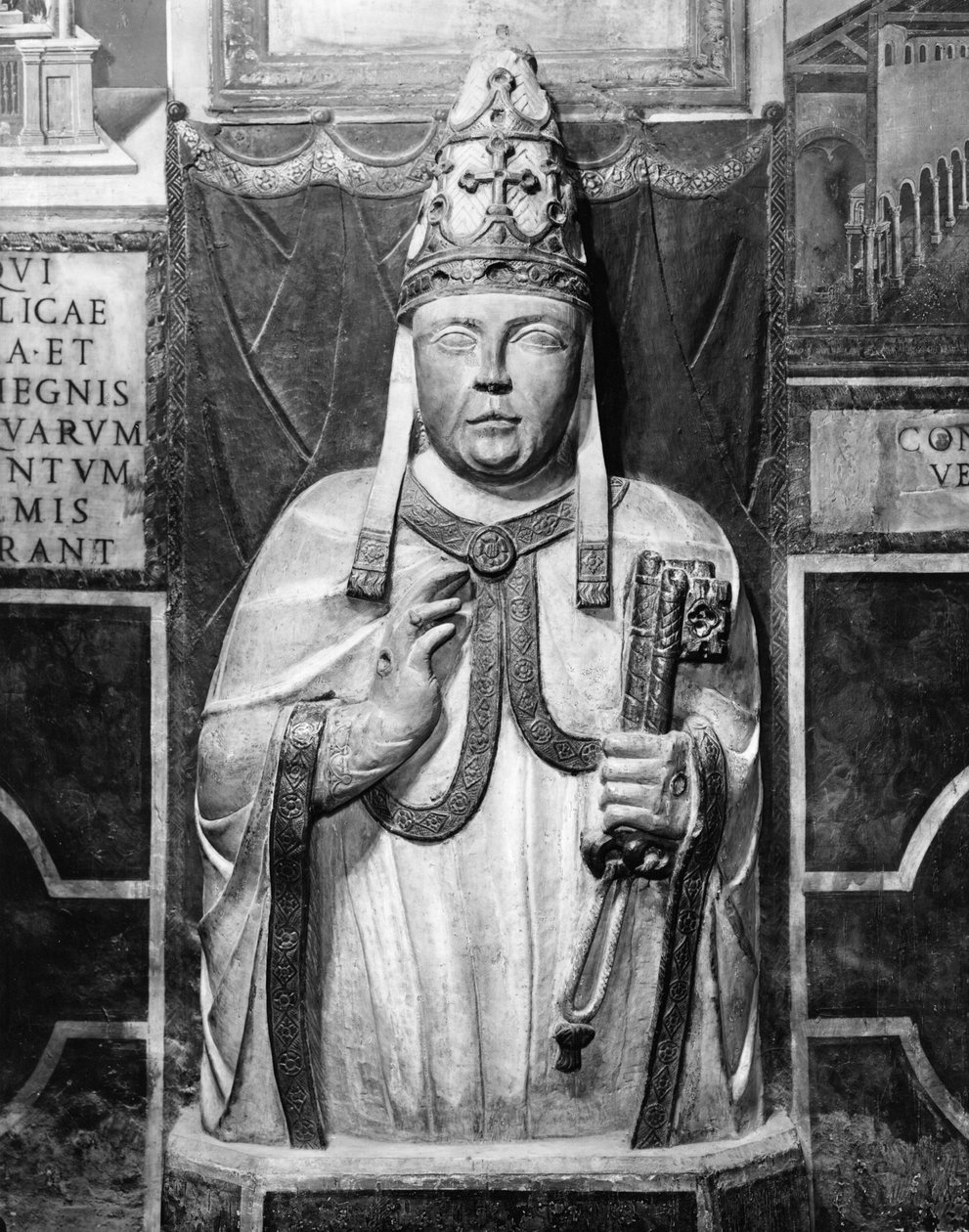 Papież Benedykt XII (zm.1342) autorstwa Paolo da Siena
