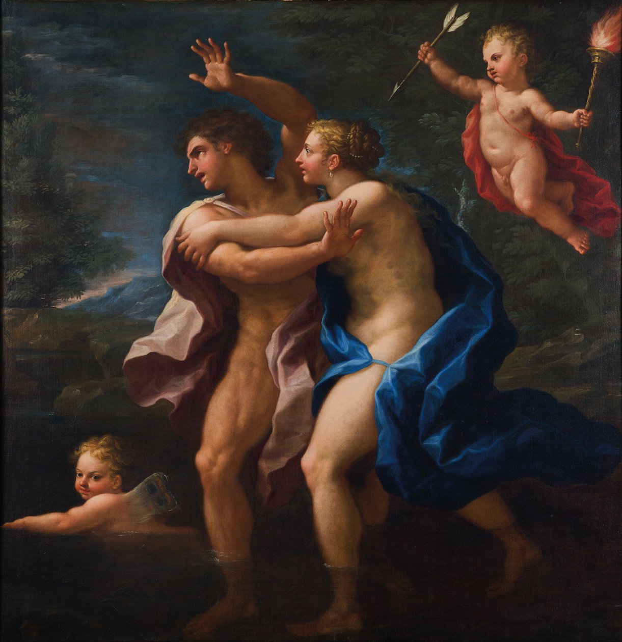 Salmacis i Hermafrodyt. autorstwa Paolo de Matteis