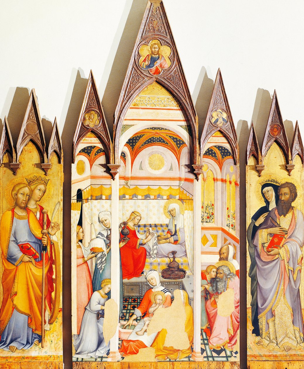 Ołtarz Narodzenie Dziewicy autorstwa Paolo di Giovanni Fei (ok. 1345 - ok. 1411), tempera na drewnie autorstwa Paolo di Giovanni Fei