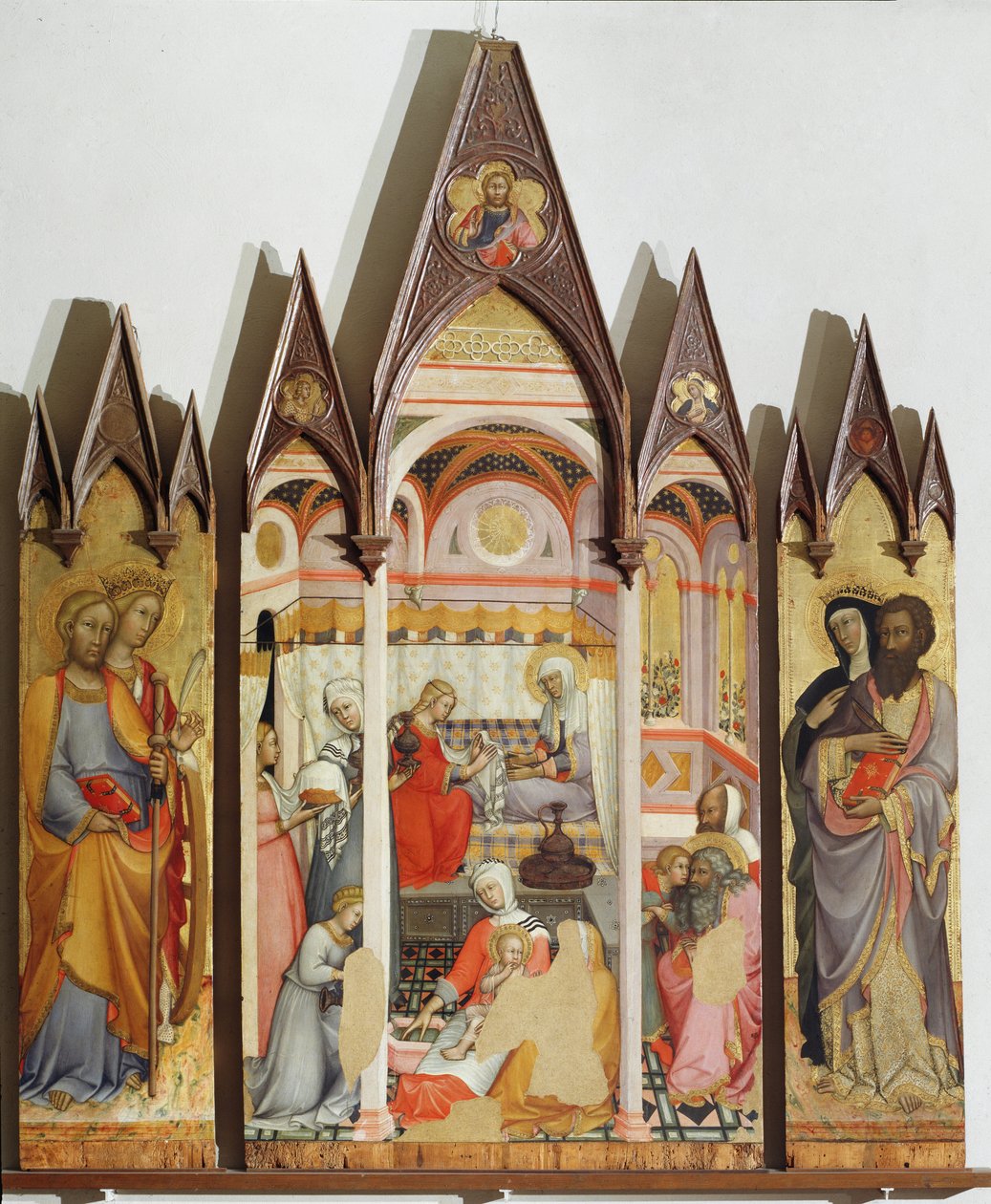 Narodziny Maryi - Malarstwo autorstwa Paolo di Giovanni Fei