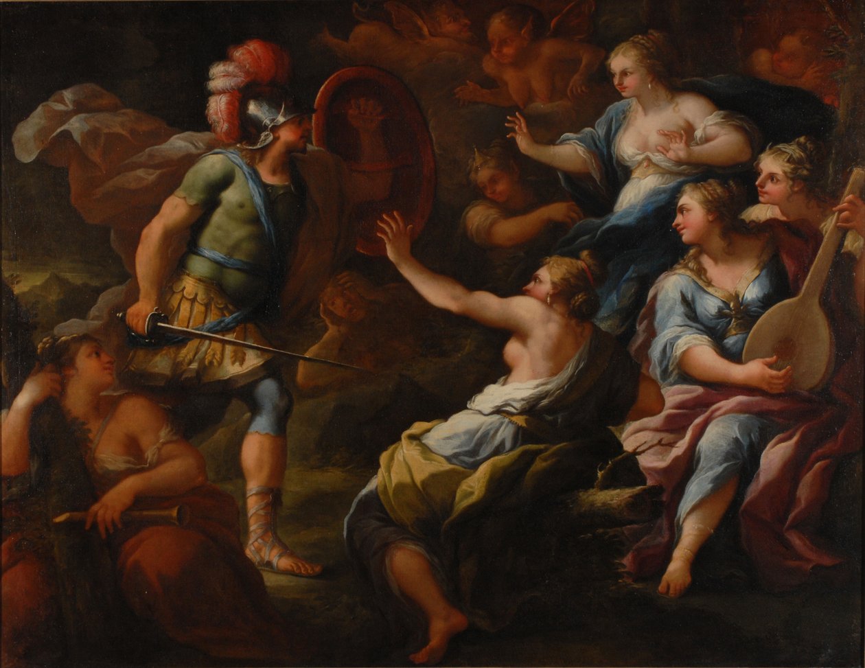Achilles odkryty przez Ulissesa wśród córek Lycomedesa w Skyros autorstwa Paolo di Matteis