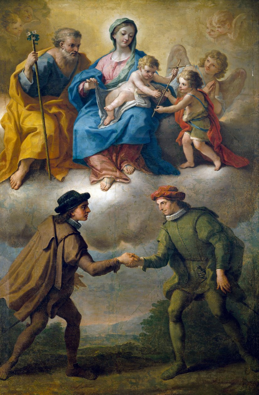 Rauha Beneventon kaupungin ryhmittymien välillä, puolalainen Paolo de Matteis (1662-1728) autorstwa Paolo di Matteis