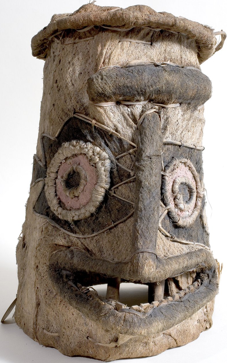 Maska, region Zatoki Papuaskiej, Papua Nowa Gwinea (tkanina z kory) autorstwa Papua New Guinean