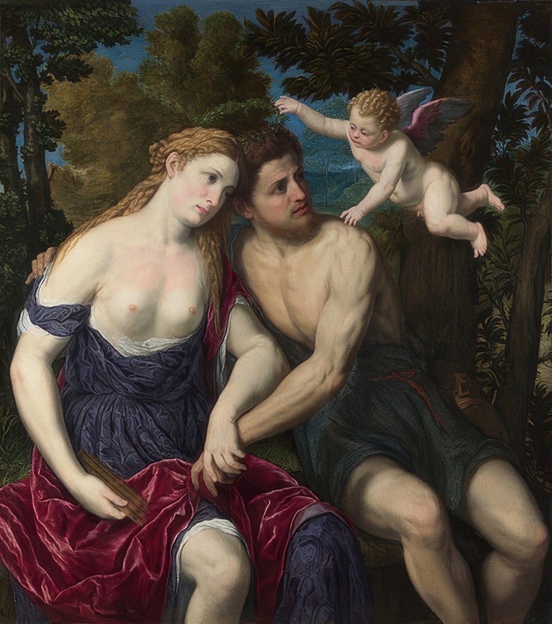 Zakochani. 1555-60 autorstwa Paris Bordone