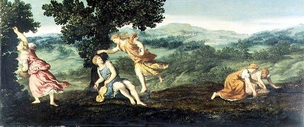 Scena mitologiczna, ok. 1530 (panel) autorstwa Paris Bordone