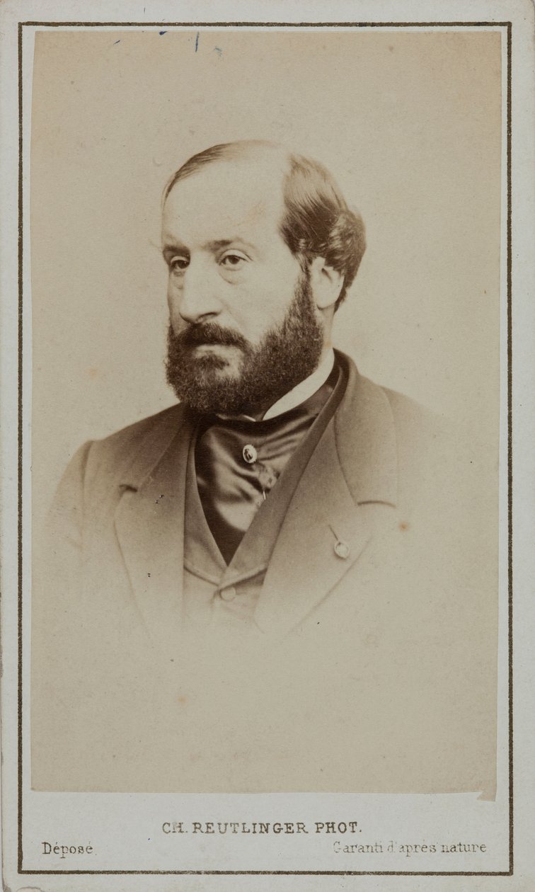 Portret Emile Augier 1820-1889. autorstwa Paris . Photo studio Reutlinger