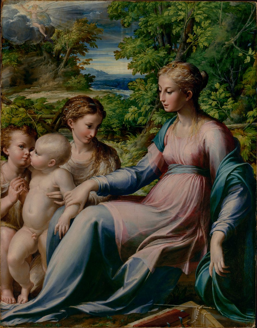 Parmigianino - Dziewica z Dzieciątkiem ze św. Janem Chrzcicielem i Marią Magdaleną autorstwa Parmigianino