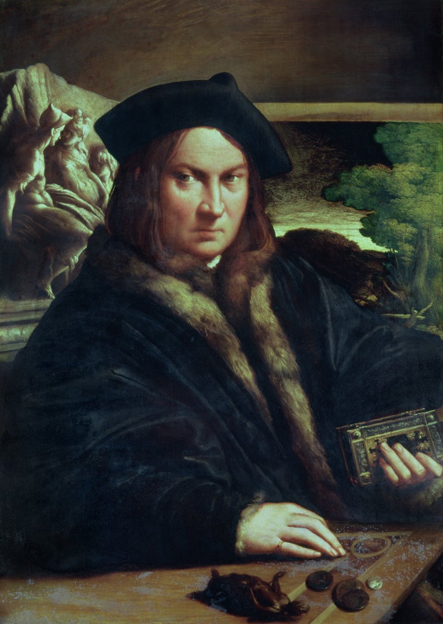 Portret dżentelmena w berecie autorstwa Parmigianino