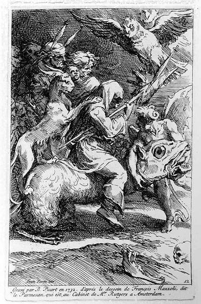 Szabat Czarownic, rytowany przez Bernarda Picarta (1673-1733) 1732 autorstwa Parmigianino