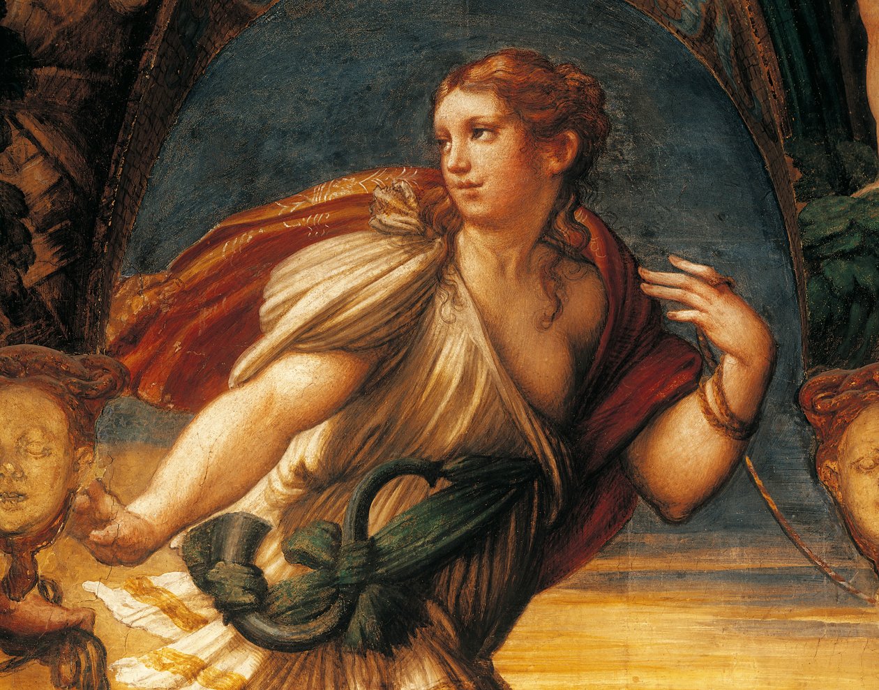 Legenda o Dianie i Akteonie Francesco Mazzola, znanego jako Parmigianino (1503-1540), fresk, detal, Rocca Sanvitale, Fontanellato, Emilia Romagna autorstwa Parmigianino