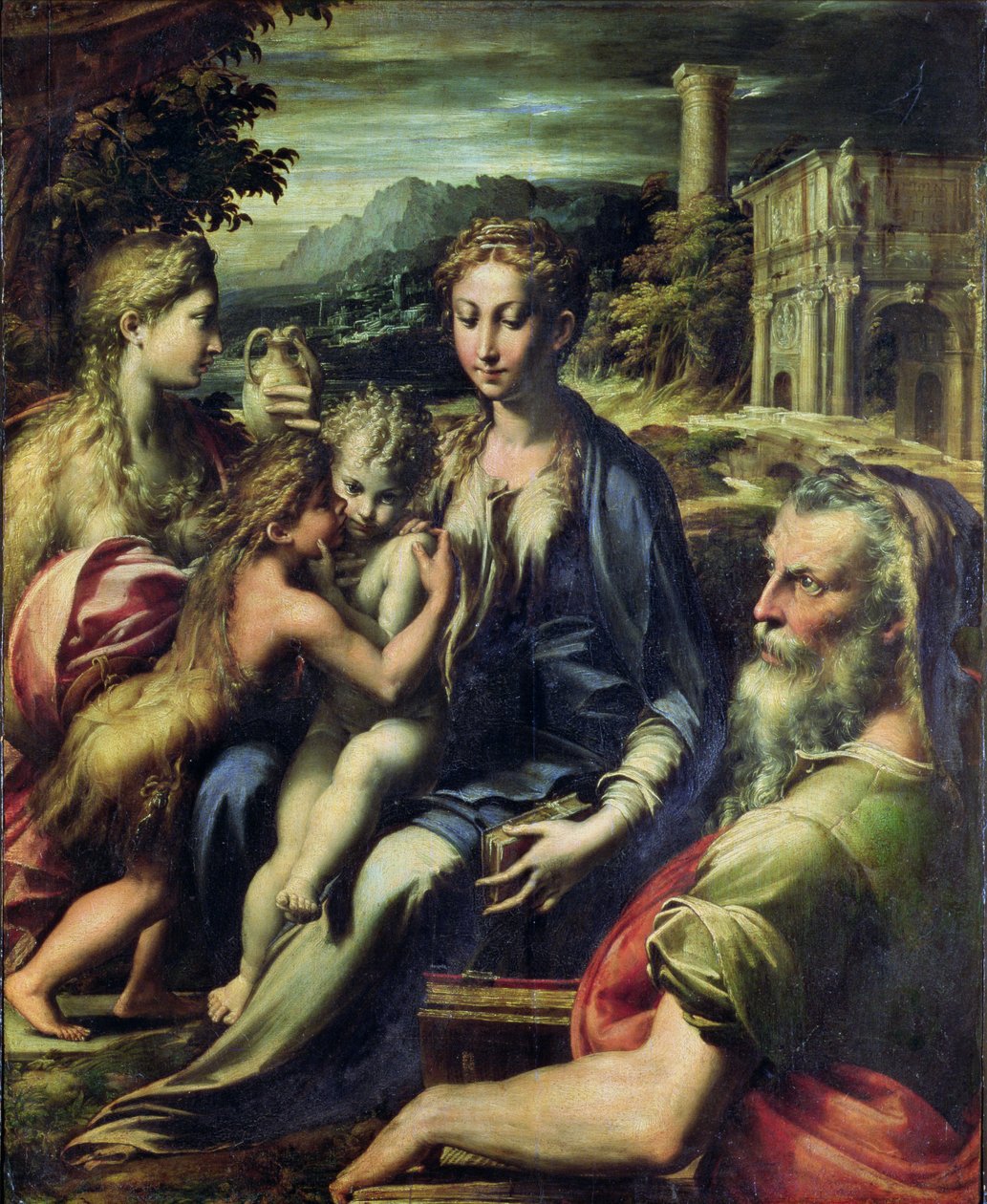 Madonna ze św. Zachariaszem, ok. 1527-30 (olej na płótnie) autorstwa Parmigianino