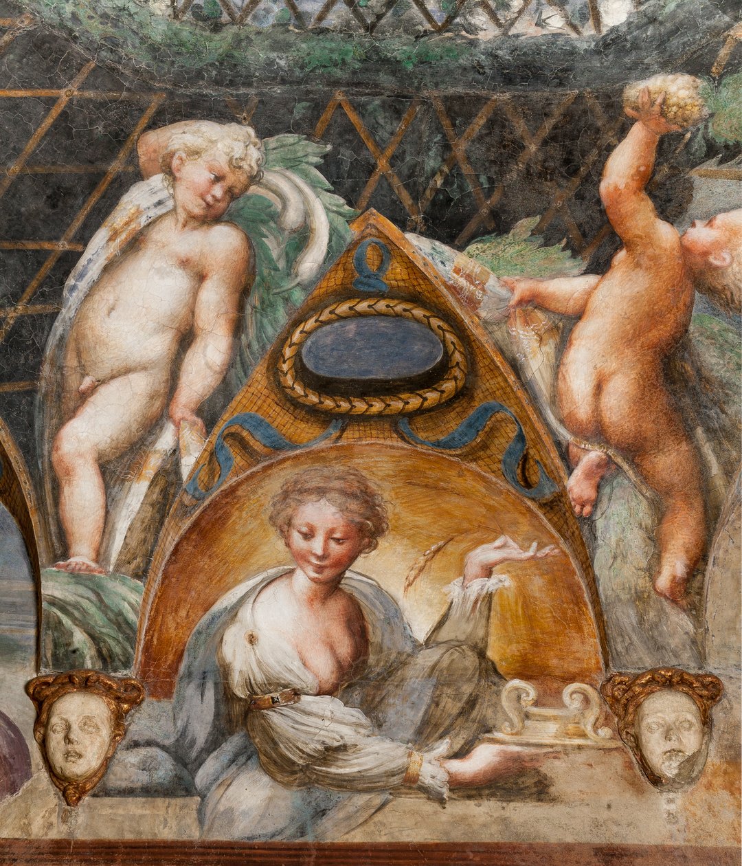Paola Gonzaga jako Bogini Ceres, z Pokoju Diany i Akteona, fragment 2384753 autorstwa Parmigianino