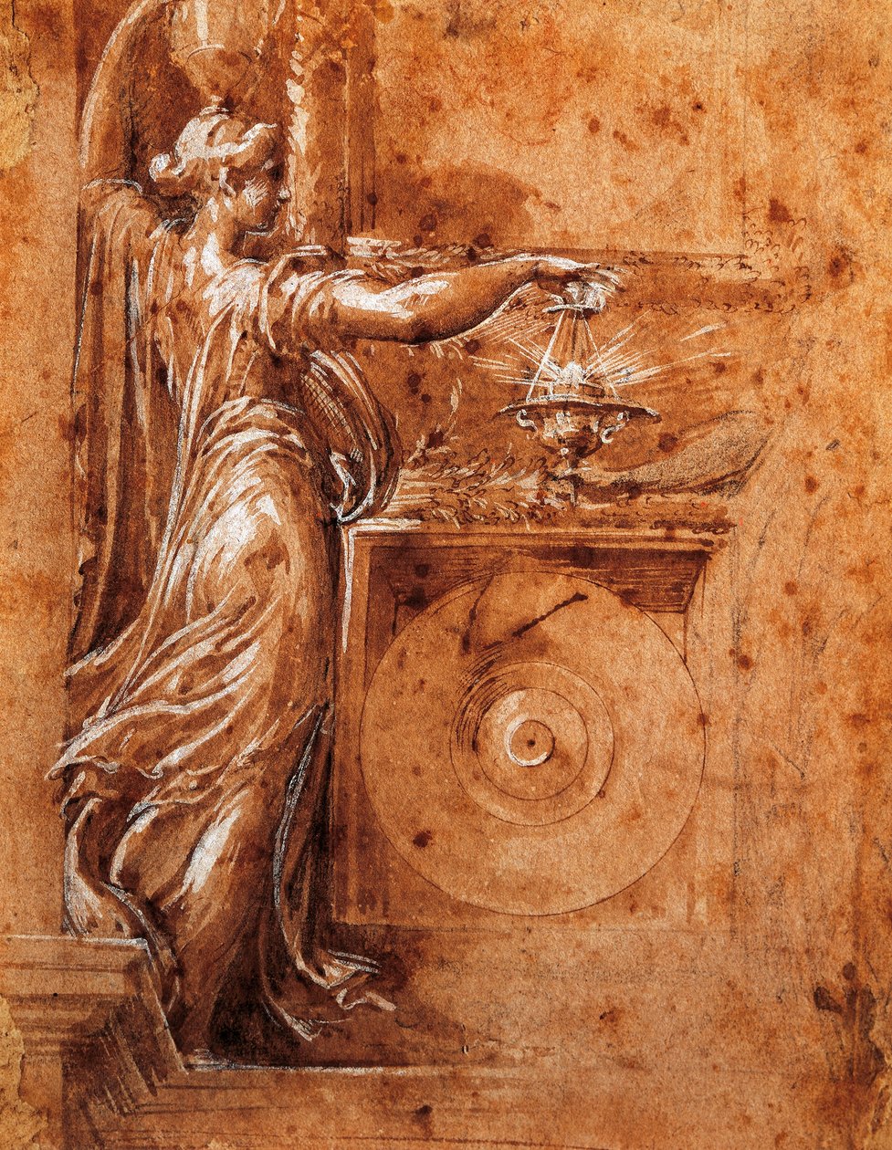 Studium Najświętszej Marii Panny dla kościoła w Oderwaniu, Francesco Parmigianino (1503-1540) autorstwa Parmigianino