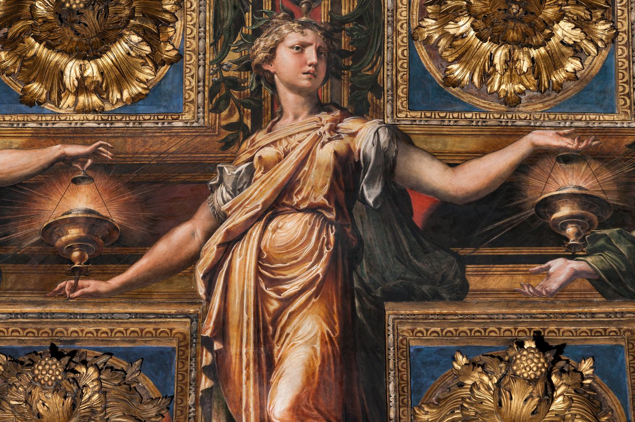 Trzy mądre dziewice i trzy głupie dziewice, fragment 3660863 autorstwa Parmigianino