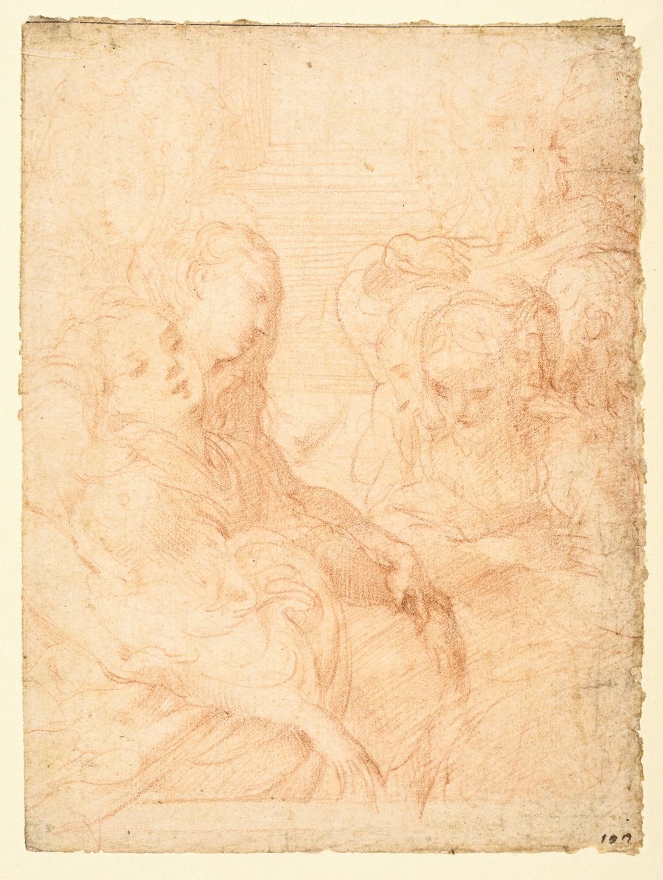Grupa kobiet (rekto) autorstwa Parmigianino