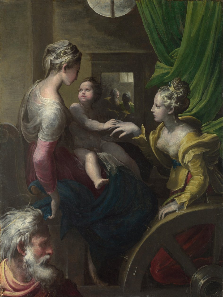 „Mistyczne małżeństwo św. Katarzyny ze Sieny” Obraz Francesco Mazzola Il Parmigianino dit Le Parmesan (1503-1540) 1527-1531 London National Gallery autorstwa Parmigianino